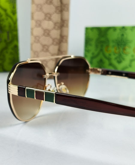 GG Sunglasses Golden Brown Sami Round GG22