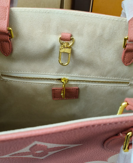 Lou Vton Onthego MM Pink Handbag