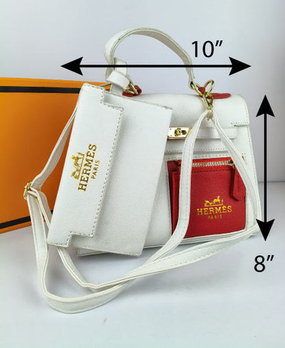 Hermes Handbags White and Red