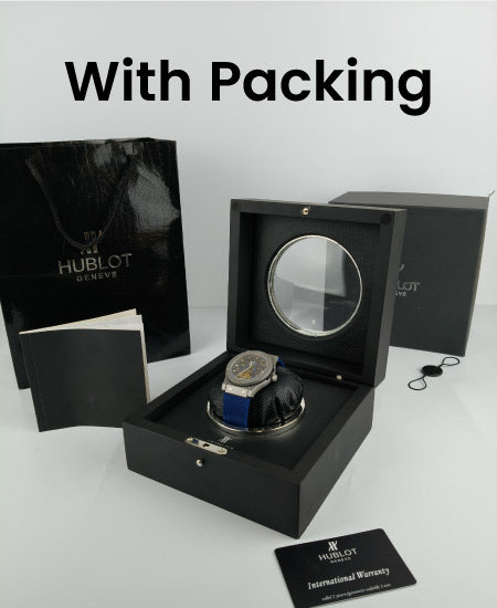 Hublot Watch Matte Fusion Skeleton Blue Strap