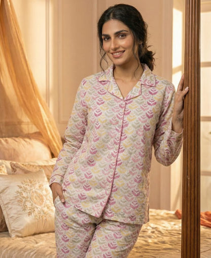 Jungle Pink leaves PJS women's