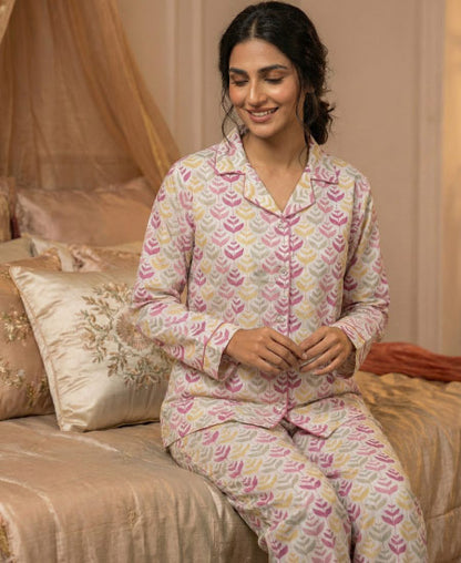 Jungle Pink leaves PJS women's