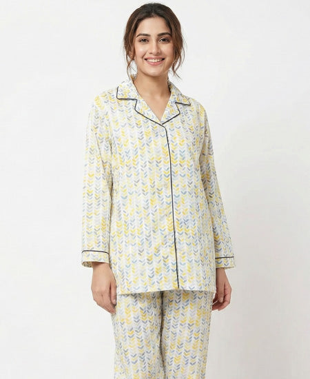 Jungle Tree Blue leaves PJS women's