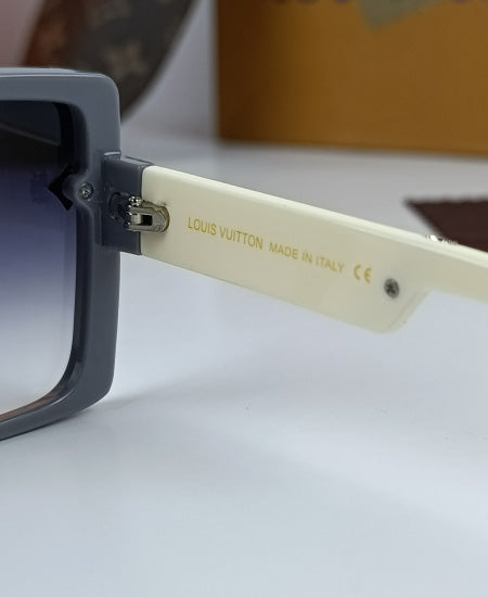 LV Sunglasses Oversize Gray White LV034