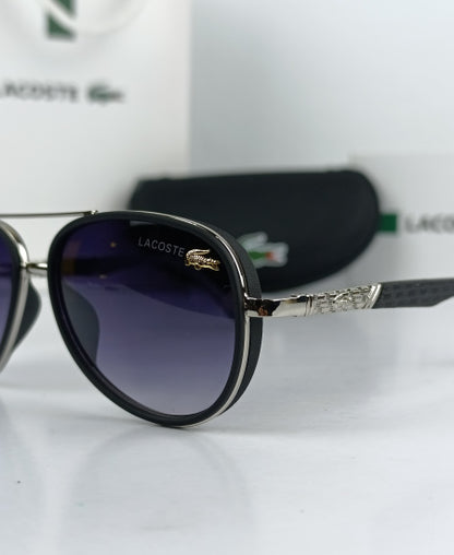 Lacoste Aviator Sunglasses Silver Lac024