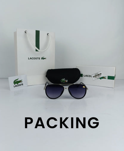 Lacoste Aviator Sunglasses Silver Lac024