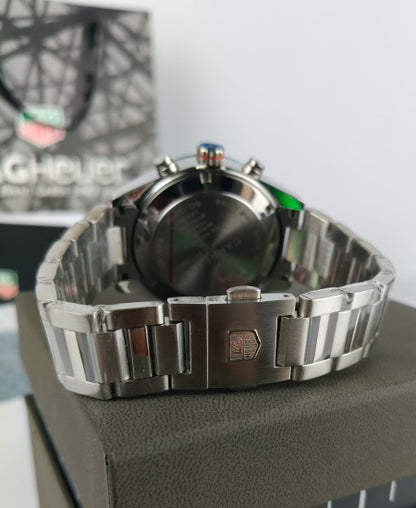 TG Huer Carera Blue-Faced Racing Chronograph Watch CV2A1V.BA0738