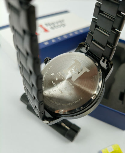 Never Stop Black Red Wheel Men's Watch