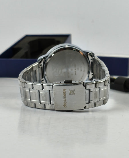 Never Stop Silver Yellow Wheel Men's Watch