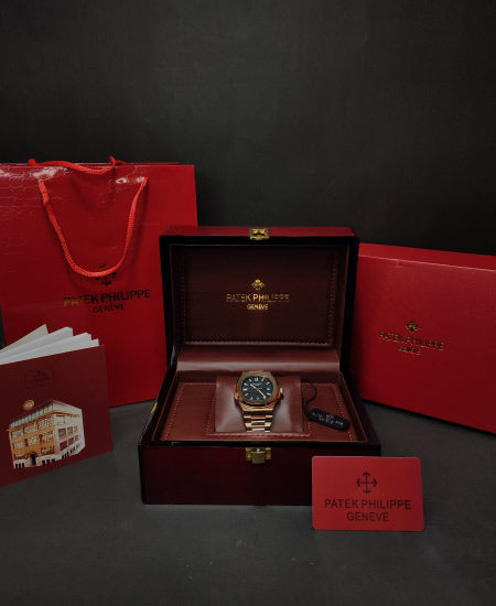 PP Nautilus 3700J Rose Gold Black Dail Watch
