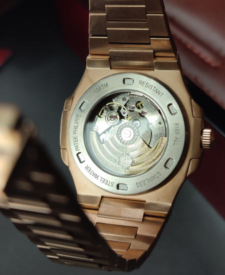 PP Nautilus 3700J Rose Gold Black Dail Watch