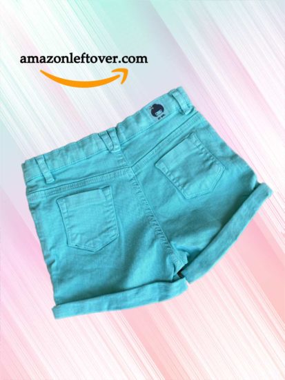 Kids Denim Shorts Ocean Green