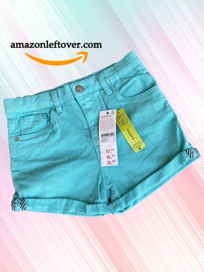 Kids Denim Shorts Ocean Green