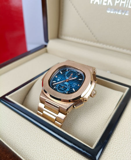 PP Nautilus 5990-R-001 Rose gold Blue Watch