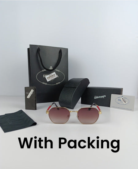 Prada Sunglasses Golden Red Hex 021