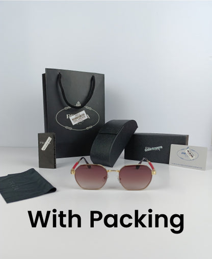 Prada Sunglasses Golden Red Hex 021