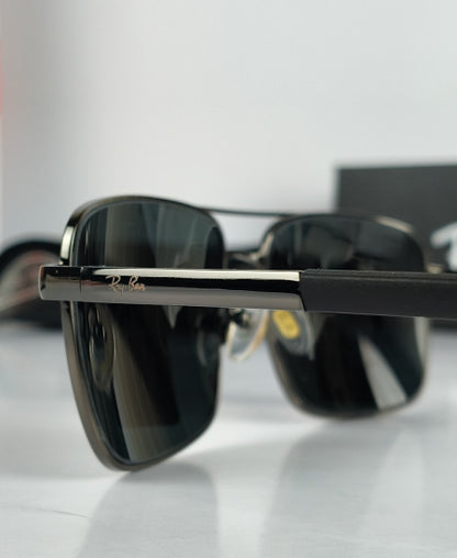 Ray Ban Sunglasses Gun-Metal Square