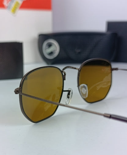 Ray-Ban Sunglasses HEXAGONAL Brown RB3548N