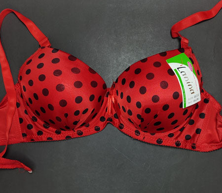 Red Polka Dot Bra 40