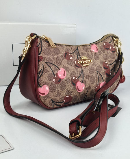 Coch Teri Shoulder Bag Cherry Print CY694