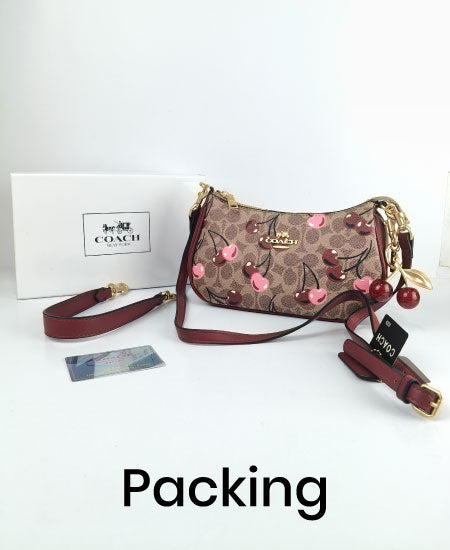 Coch Teri Shoulder Bag Cherry Print CY694