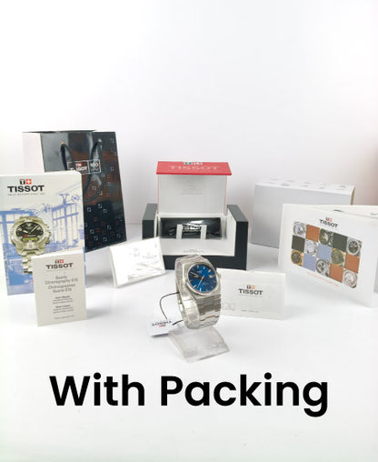 Tisot PRX Titanium Blue 38mm T137.807.44.041.00 Automatic Watch