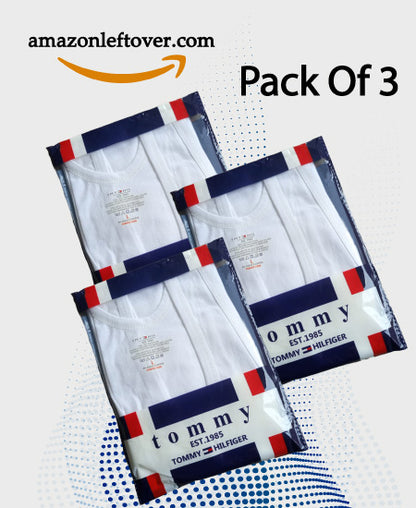 T- Vest Sleeveless Cotton 3 Pack Brief