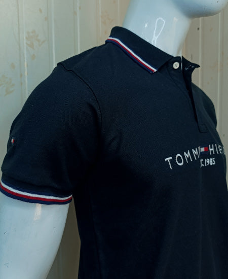 1.1 Tommy Hilfiger Black Polo Shirt