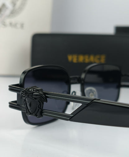 Versace Black Rectangular Sunglasses VR033