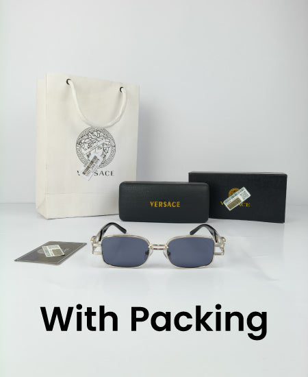 Versace Silver Rectangular Sunglasses VR032