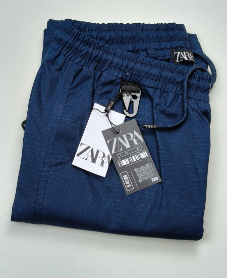 Zara Self Blue Cargo Trousers