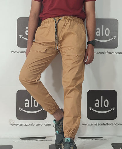 A Za Ra Trousers Khaki Brown 6 Pocket