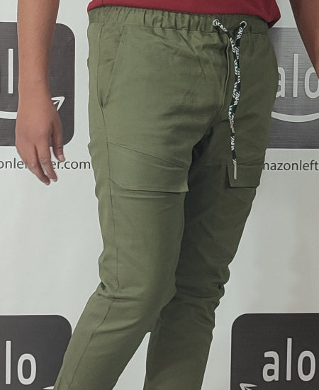 A Za Ra Trousers Khaki Green 6 Pocket