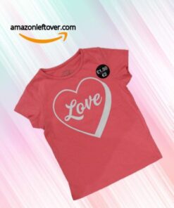 Amazon leftover Pakistan Kids girl T-shirt Pink Love ALO