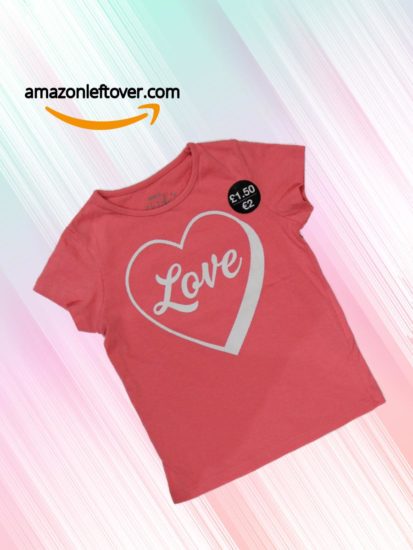 Amazon leftover Pakistan Kids girl T-shirt Pink Love ALO