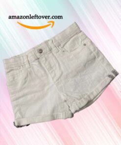 Leftover Girls Denim Shorts Snow White