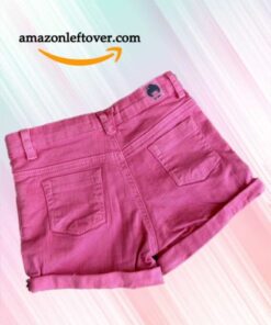 Leftover Girls Denim Shorts Baby Pink
