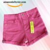 Leftover Girls Denim Shorts Baby Pink