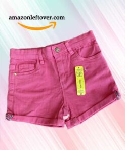 Leftover Girls Denim Shorts Baby Pink