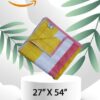 Pakistan Amazon leftover Bath Towel Elegant Yellow Pink strips