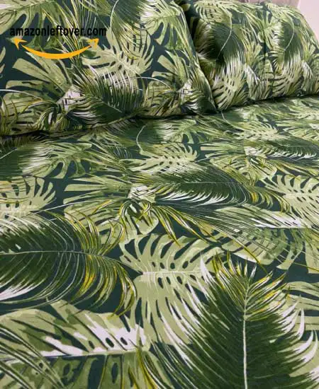 Amazon leftover Cotton Palm Leaves Bed Sheet