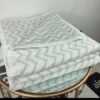 Amazon Leftover Bath Towel White Gray Zigzag