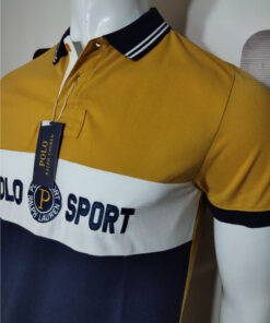 Men's Polo Sport Shirt Mustard Medium