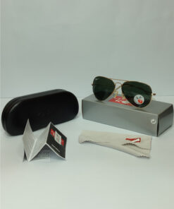 Alternative view of Rayban-Aviator Polarized Golden Green Sunglasses