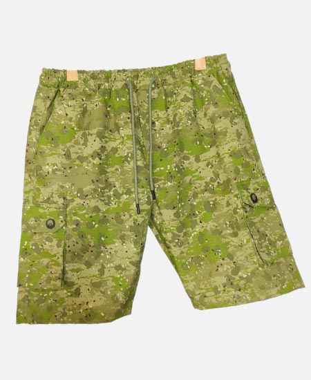 A Zaraa Cotton Shots for Mens Green Army 6