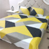 Cotton Satin Bedsheet Elegant Geometric TC-400