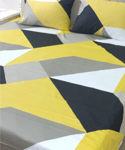 Cotton Satin Bedsheet Elegant Geometric TC-400