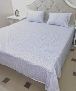 Cotton Satin Bedsheet Elegant Plum Geometric TC-240 Jungle Tree