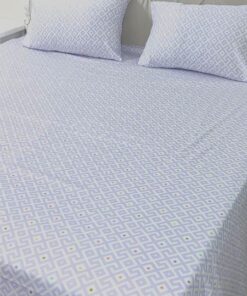 Cotton Satin Bedsheet Elegant Plum Geometric TC-240 Jungle Tree