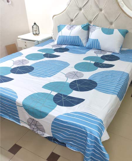 Cotton Satin Bedsheet Elegant Circul TC-240 Jungle Tree